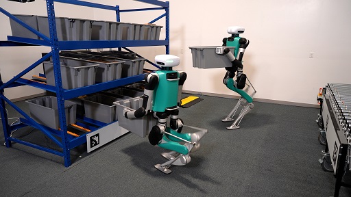 Digit, seen here in a demo photo, will work in the new factory, in a similar capacity to Agility's customer sites: moving, loading, and unloading totes.