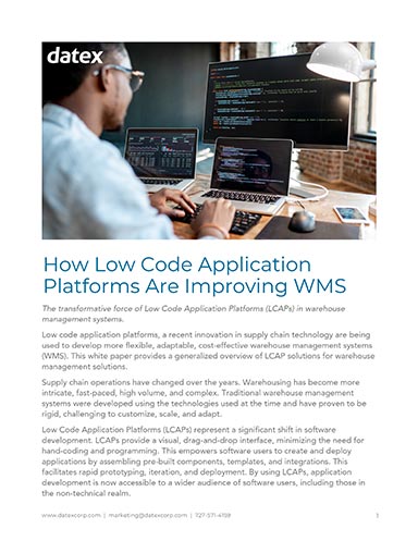 How Low Code Application Platforms Are Improving WMS
